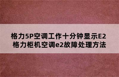 格力5P空调工作十分钟显示E2 格力柜机空调e2故障处理方法